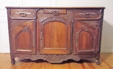 Buffet enfilade Style Louis XV campagnard, fin XVIIIe, 3 portes et 3 tiroirs