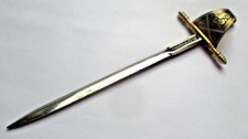 Coupe-papier ouvre-lettre épée en or de Tolède accessoire vintage P