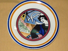 Ancienne assiette HB QUIMPER Atelier Paul Fouillen bretonne moulin a vent