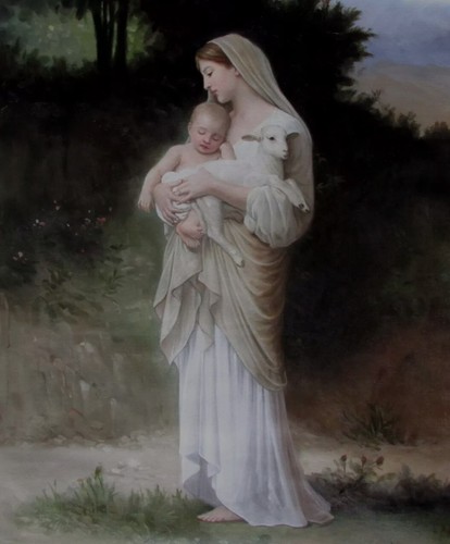 Tableau portrait vierge marie - tableau,
