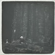 UK Femme Mode Paysage Forêt Photo c1900 Stereo Plaque de Verre Vintage V29§3