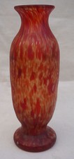 Art Deco Rindskopf Camelllia Red Glass Vase Loetz Bohemia 1915