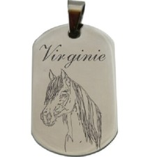 pendentif acier personnalisé