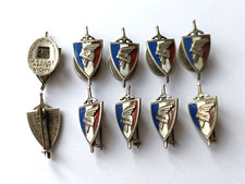 Lot 10 insignes militaire réduction émaillé WWII France badge enamel military