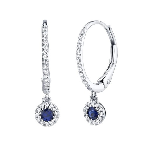 14k blanc diamant - diamant, saphir