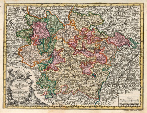 Lothringen carte ancienne - carte, en