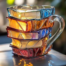 Mug de livre peint, tasse à