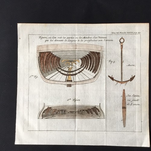 Rare gravure xviiiè - xviiiè, marine