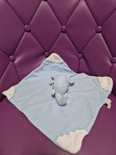Doudou plat eléphant bleu - doudou,