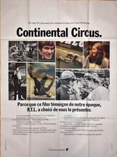 Affiche cinéma film moto CONTINENTAL CIRCUS - 120 x 160 cm