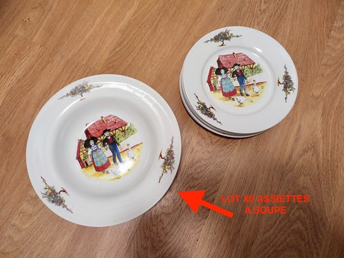 Lot assiettes creuses - 🍇,