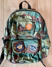 RARE POLO RALPH LAUREN Fishing Hunting Patches Camo Backpack Bag Outdoors Cargo