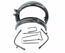 Neuf BSA B31 B33 Piston Modèle avant & Arrière Garde Boue Set Noir Peint