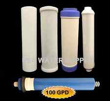 REVERSE OSMOSIS RO 5 FILTERS/MEMBRANE REPLACEMENT SET 100 GPD - 5 PCS SET 