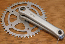 vintage TRACER PEDALIER en aluminium de VELO bike CRANKSET alu