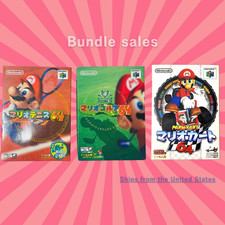 Mario Kart Tennis Golf 64 Set Nintendo N64 Japon Import Emballé 3 Jeu Pack JP