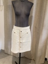 Superbe Jupe Tweed Écru Maje 40 Tbe Authentique 