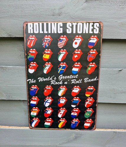Plaque metal rolling stones - plaque,