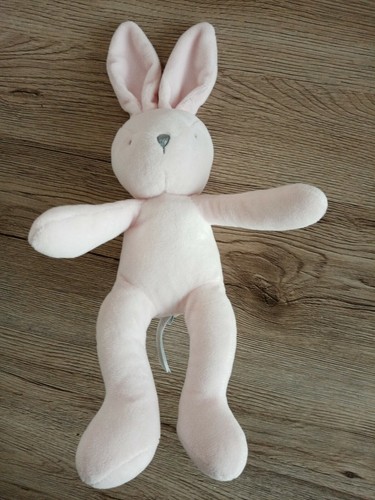 Doudou lapin rose 34 cm - rose,