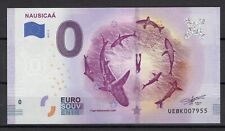 Billet touristique Euro souvenir 0 Euro Nausicaa , les requins 2019 .