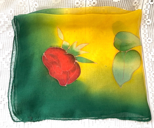 Petit foulard jaune vert - jaune,
