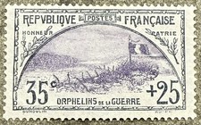 Très beau n°152 "35c + 25c ardoise et violet de la 1ère série des orphelins", ne
