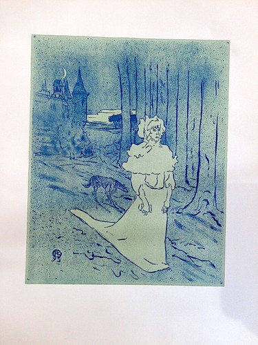 Affiche lithographie illustré - affiche,