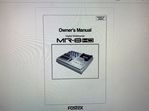 Fostex 8hd2 manual digital - mr-8hd2,