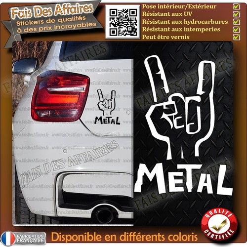 Sticker autocollant metal rock - sticker,