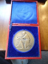 Belle médaille Allégorie du travail à l'antique par Chabaud bronze-coffret-