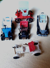 Voitures anciennes  miniatures. lot de 5. pub "huilor" 1960. made in france.