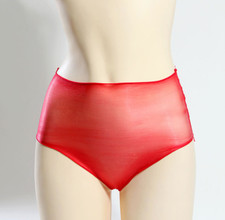 Culotte transparente rouge