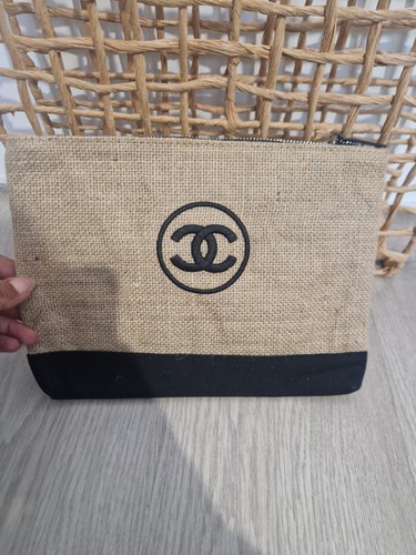 Trousse chanel noir paille - chanel,
