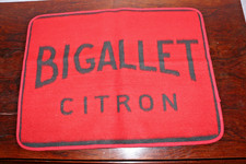 Ancien tapis de jeu de cartes publicitaire BIGALLET CITRON collection