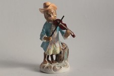 Figurine porcelaine Singe musicien Orchestre Carl Schneider Allemagne (62201)