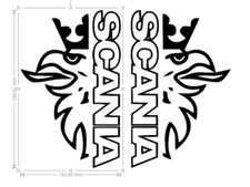 2x STICKERS SCANIA G/D dim 1 sticker 290x183mm camion poids lourds V8 TRUCK