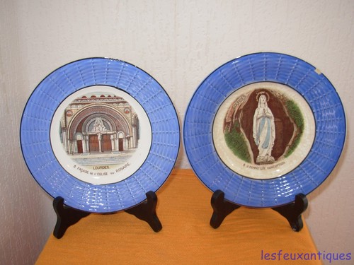 Assiettes lourdes digoin - "lourdes",