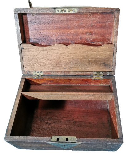 Boîte ancienne bois - boîte,