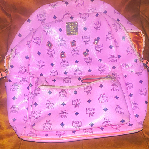 Mcm pink monogram backpack - pink,