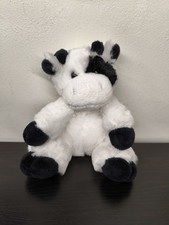 Doudou Peluche Vache Taureau Blanc Noir Créations Dani