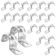 Poppstar 20x Colliers de Serrage en U en Acier Inox, Largeur 10mm, Diam. 16mm
