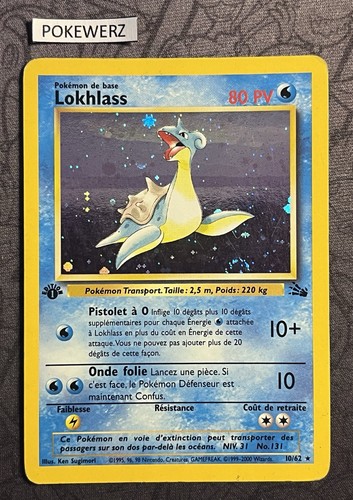 Carte pokémon lokhlass 62 - lokhlass, 10/62