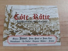étiquette vin Côte Rôtie Domaine Jean Paul JAMET Rhone wine label Ampuis