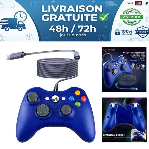 Manette usb filaire xbox 360 - manette,