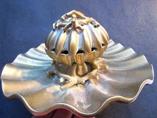 RARE encrier en bronze, coquillage & coraux sur Saint Jacques, Napoléon III 