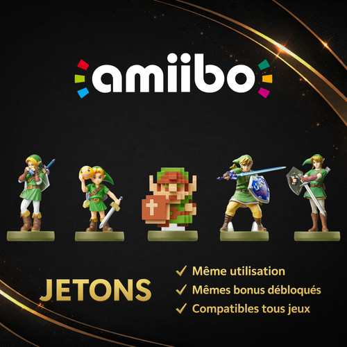 Lot jetons amiibo link - 5,