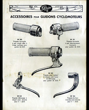 LYON (69) ACCESSOIRES pour CYCLOMOTEURS / GUIDONS "GLORIA" Tract 1950-1960