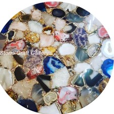 Table D'Angle En Agate Mixte