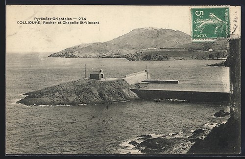 Cpa collioure rocher - collioure,, et
