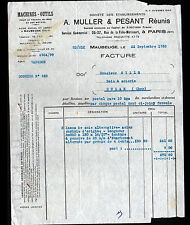 MAUBEUGE (59) USINE de MACHINES-OUTILS MACHINES à BOIS "A. MULLER & PESANT" 1933